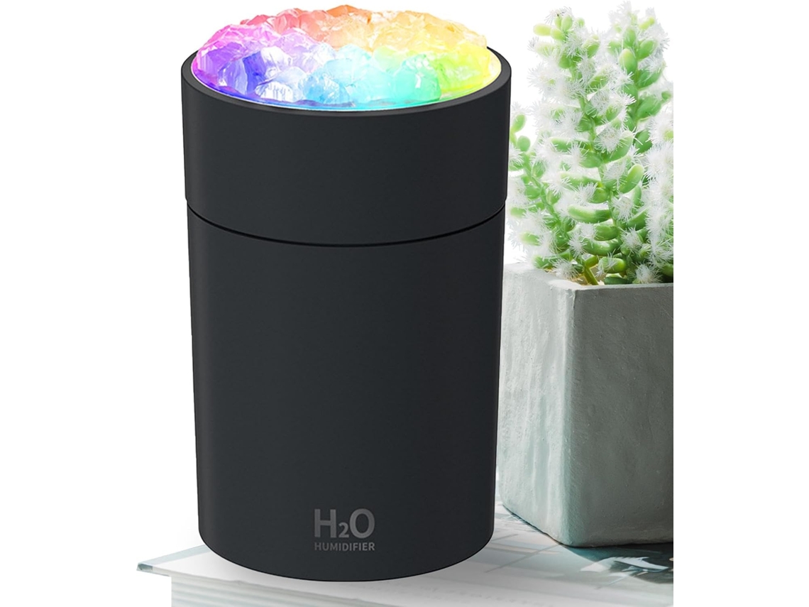 Umidificador Para Quartos, Portátil De Mesa Pessoal Aromaterapia Ultrassônico Silencioso Com Luzes