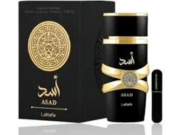 Perfume Asad para Homens Eau de Parfum 100ml (Original) Perfume Árabe Oriental Intenso Brinde Atomizador 5ml DRIKANBEST