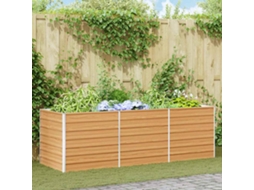 Vidaxl Canteiro De Jardim Elevado Marrom Claro 240 X 80 X 77 Cm