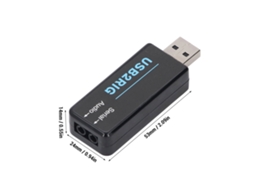 Laxiscreed Adaptador De Áudio Usb Com Jack Duplo De 3.5mm Compatível Com Usb 4-pin