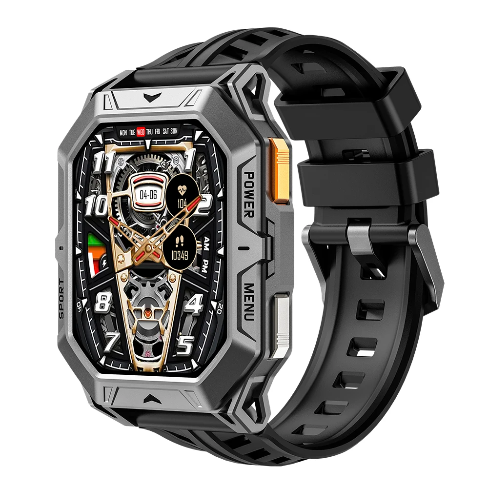 (preto) Smartwatch, À Prova D'água, Com Bússola, Pode Ser Usado Durante A Natação.