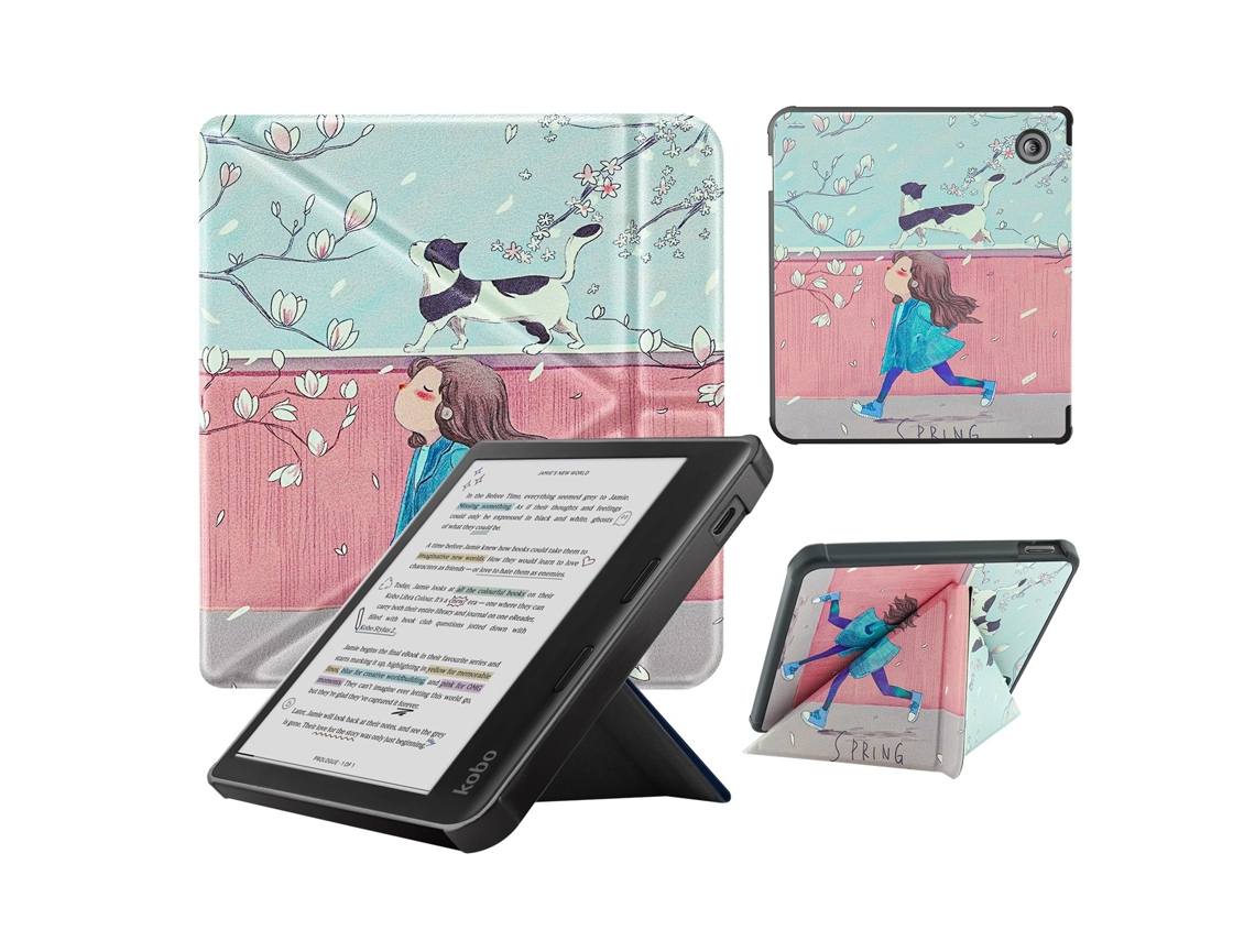 Elysve Capa Protetora Para Kobo Libra 2, Compatível Com Hibernação Automática Menina