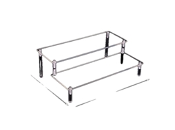 Suporte De Exibição Acrílico, Design De 5 Camadas, Uso Versátil, 2 Níveis 30x10cm