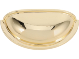 Puxador De Armário Em Liga Zinco Dourado, Espaçamento Entre Furos De 76mm, Comprimento De 97mm