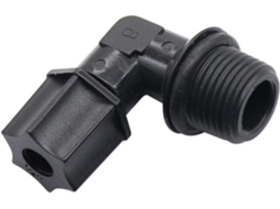 Conector de Reparo Mangueira com Rosca Macho 16 Mm para 1/4 Polegada, Cotovelo Irrigação, Rosqueado, 1 Peça | S/MARCA