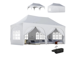 Gazebo, Design Pop-up, Altura Ajustável, Cinza Claro