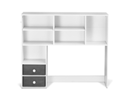 Prateleira de Escrivaninha Madeira 94x25,4x79,2 Cm Organizador Armazenamento 3 Níveis com Almofadas Antiderrapantes para os Pés Escritório, Casa,
