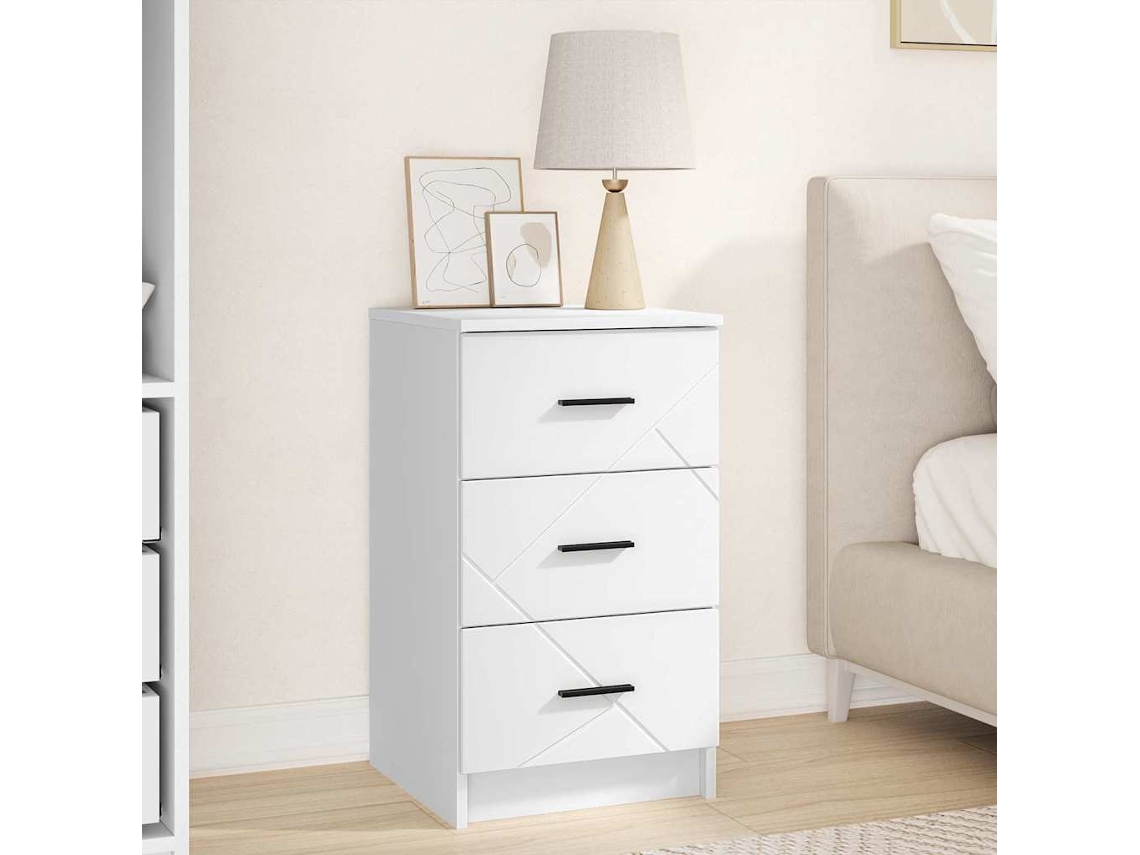 Vidaxl Armário De Cabeceira Branco 38 X 38 X 66 Cm