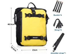Saco De Motocicleta Multifuncional 10l - Alforges E Saco De Cauda Para Bagageira - Amarelo