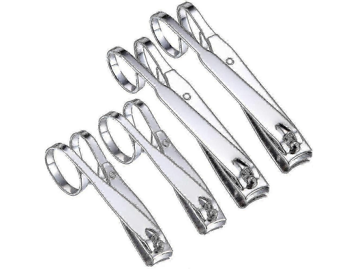 Lurelia Conjunto De Cuidados De Unhas 4 Peças, Em Aço Inoxidável, Com Cabeça Giratória 360°, Para Cuidados Pessoais