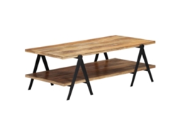 Vidaxl Mesa De Centro Em Madeira De Mangueira Maciça 115x60x40 Cm