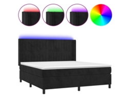 Box Spring Bed, Box Spring Beds Vidaxl Preto Veludo (160 X 200 Cm)
