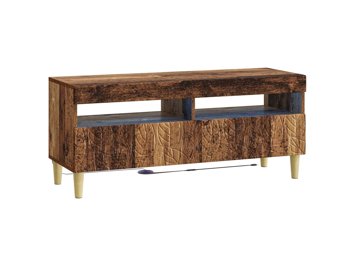 Vidaxl Gabinete De Tv Led Madeira Antiga Derivados De Madeira