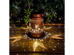 Luminária Solar Decorativa, em Formato de Flor, Material Metal, para Jardim, Áreas Externas AQUAFORGE