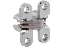 2 Dobradiças Ocultas em Liga de Zinco para Portas Sanfonadas, 43,7 mm, Resistentes à Corrosão, 10 kg, 180°