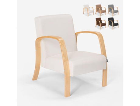 Poltrona de madeira ergonômica com design escandinavo para estudo Frederiksberg