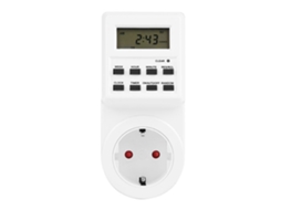 Interruptor de tomada programável semanal digital com timer LCD e bateria recarregável S/MARCA