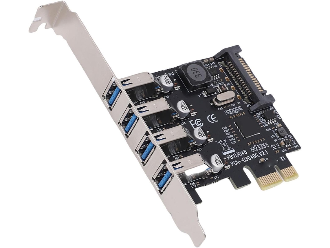 Placa Pcie Para Usb 3.0, De Expansão 4 Portas E 5 Gbps Pc Desktop,