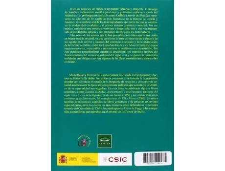 Livro El mundo de los negocios de Indias : las familias Ãlvarez Campana y Llano San Ginés en el Cádiz del siglo XVIII de MaríA Dolores Herrero Gil (Espanhol)