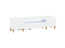 Vidaxl Gabinete De Tv Led Branco Brilhante Derivados De Madeira
