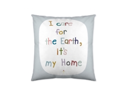 Capa de Almofada Estampada Sem Enchimento 40X40 Cm Algodão Extra Macio Fabricado na Espanha Save The Earth HACIENDO EL INDIO