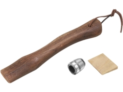 Cabo De Madeira De Substituição Quarkzman, 26 Cm (10,2"), Universal, Em Nogueira, Com Cantos De E Cabeça