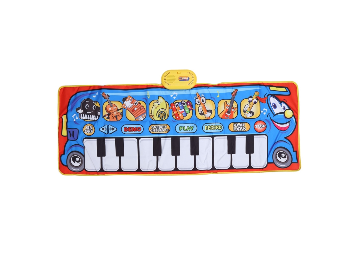 Mali tapete Musical Infantil Piano Eletrônico 130x48cm para Educação Infantil e Brincadeira com Iluminação Colorida