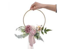 Laxiscreed Cor Lilás De Metal Com Flores Para Decoração De Casa E Casamentos
