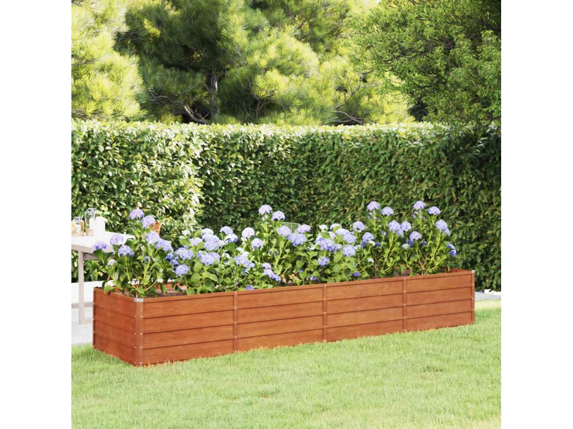 Vidaxl Canteiro De Jardim 320x80x45 Cm Aço Corten Cor Enferrujado