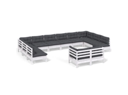 Garden Lounge Set, Garden Lounge Sets Vidaxl Branco Madeira De Pinho (n/a)