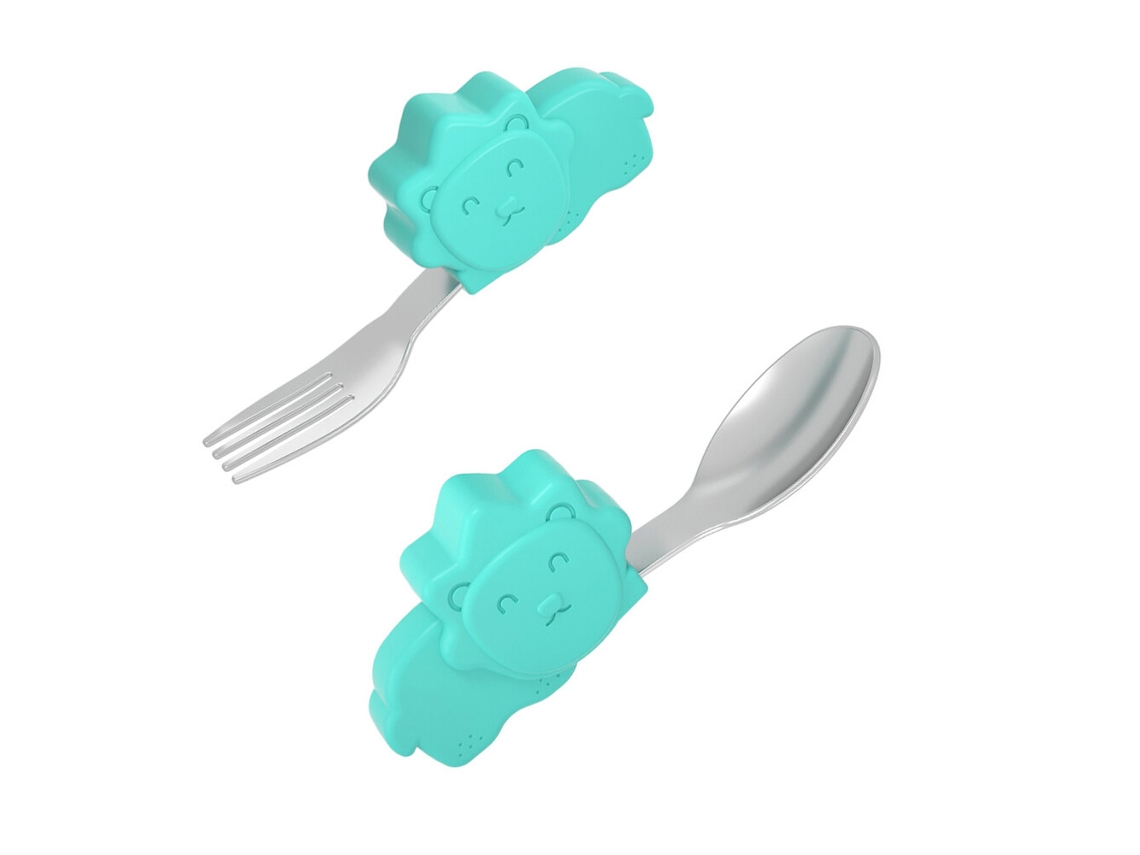 Colher De Aço Inoxidável Para Crianças, Colheres, Garfo, Utensílios De Mesa Para Treinamento De Bebês SUNNY SPACES