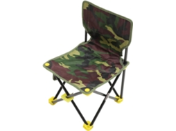 Cadeira de Pesca Alipis 33x33x55 Cm em Ferro e Tecido e Aço e Pe Dobrável, Portátil, Leve Ideal para Camping