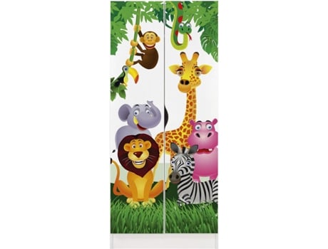 Guarda-Roupa de Duas Portas Roma Animais Da Selva LEOMARK