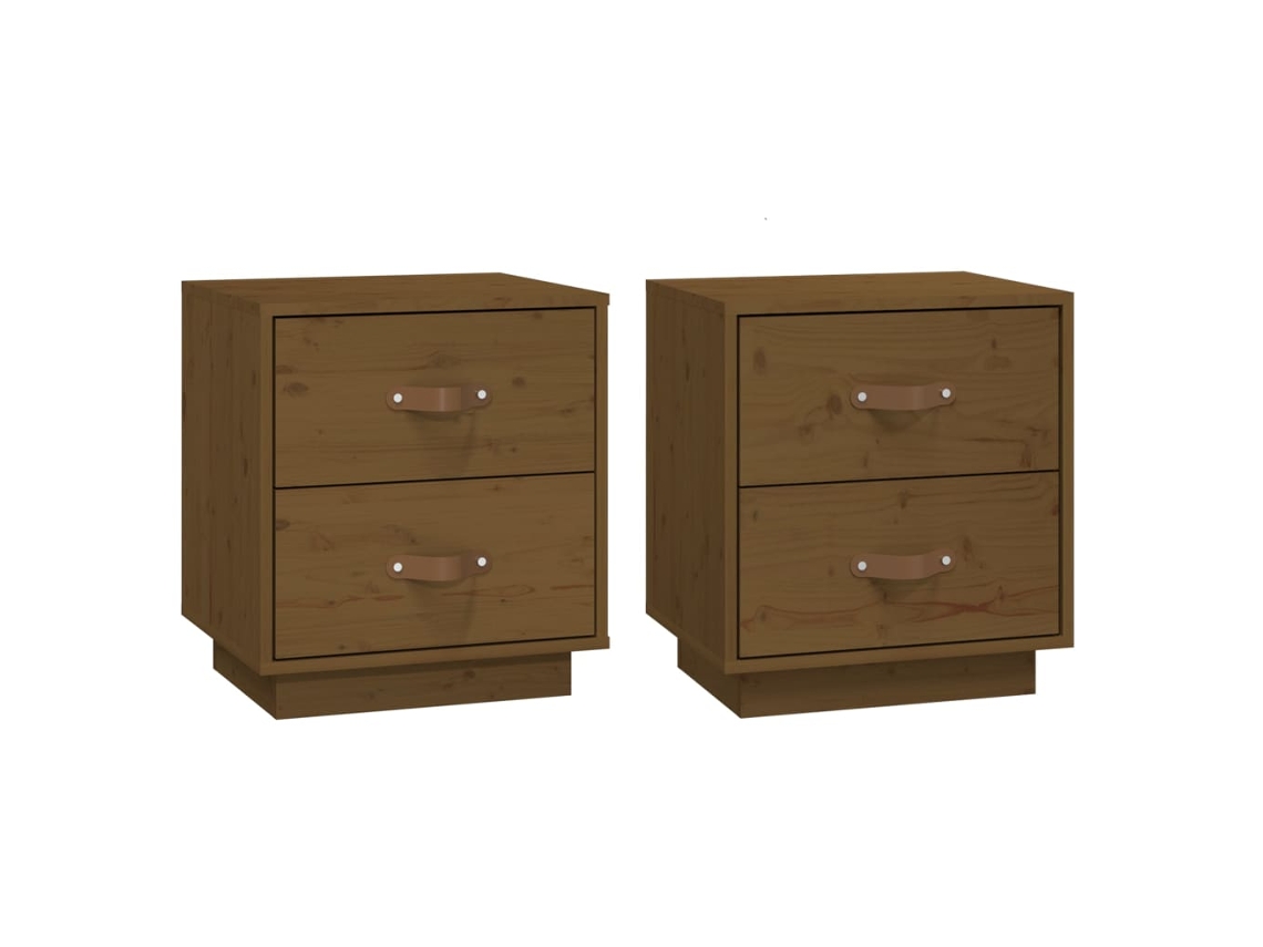 Bedside Cabinet, Bedside Cabinets Vidaxl Marrom Madeira De Pinho (n/a)