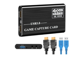 Placa De Captura De Vídeo Áudio 4k Hd 1080p 60hz Usb3.0 Para Hdmi2.0, Para Videoconferências, Jogos Ao Vivo, Compatível Pc Etc Preto Bestvite