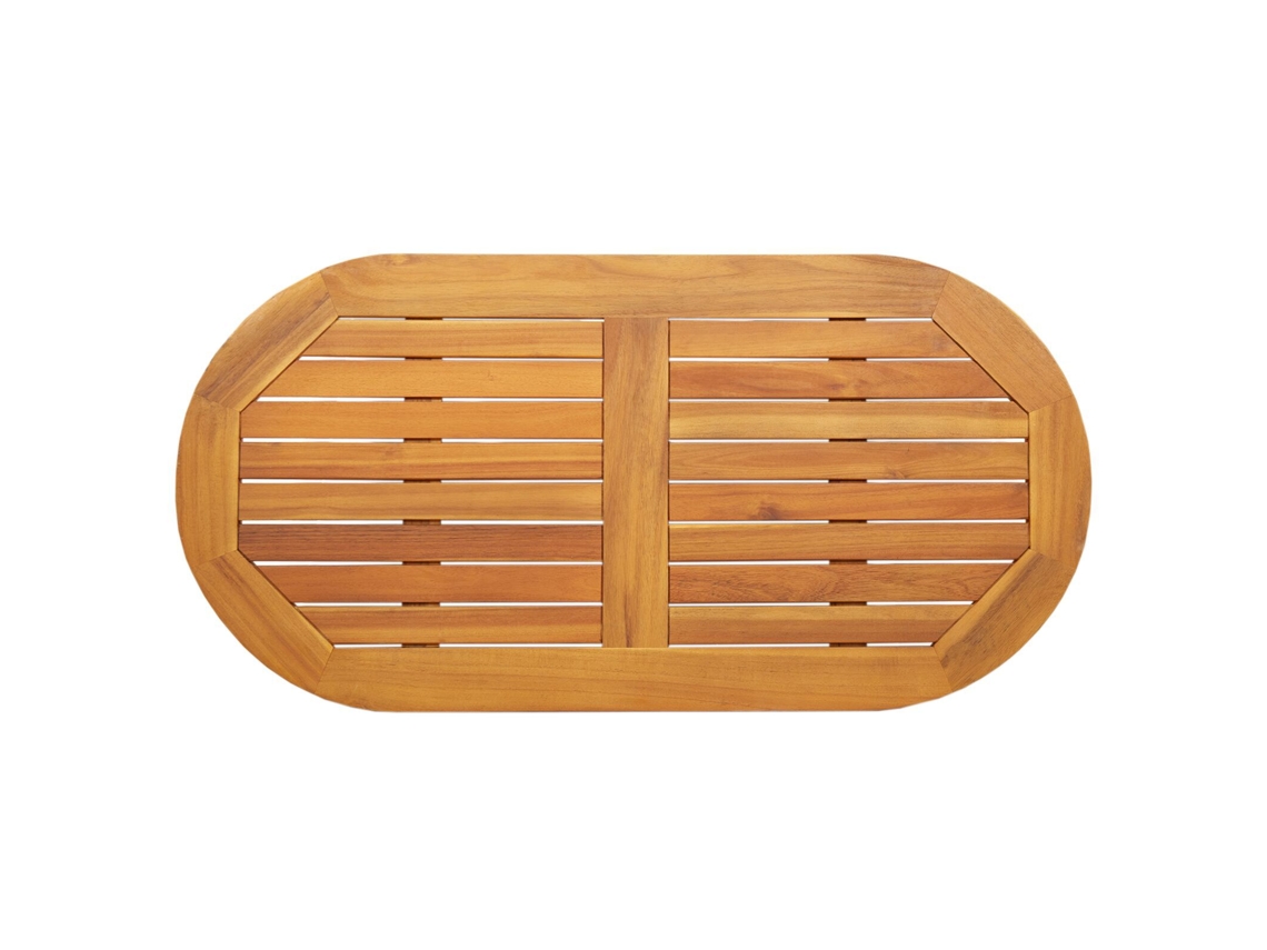 Tampo De Mesa Oval De Madeira De Acácia Vidaxl Castanho Madeira De Acácia Maciça (100x50x2cm)