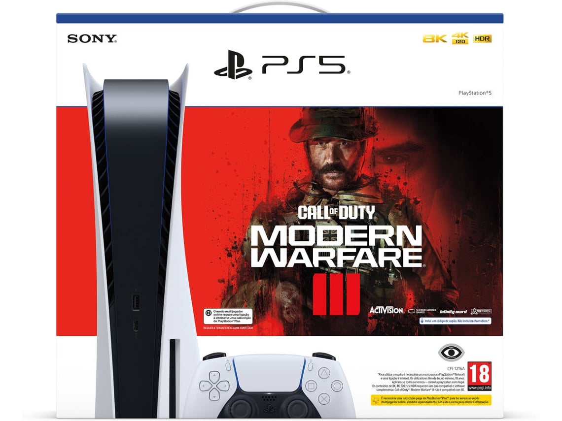 Consola PS5 (825 GB) + Jogo Call of Duty Modern Warfare III