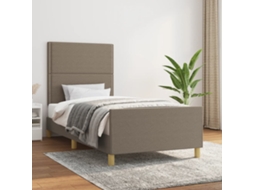 Vidaxl Estrutura De Cama Sem Colchão 90x190 Cm Tecido Cinzento