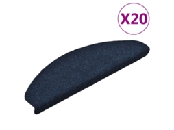 Vidaxl Tapetes De Escada Autoadesivos 20 Peças 65x21x4 Cm Azul Marinho Semicircular Grande