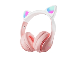 Auscultadores Bluetooth TRUMSEN Stn28 Over Ear Rosa