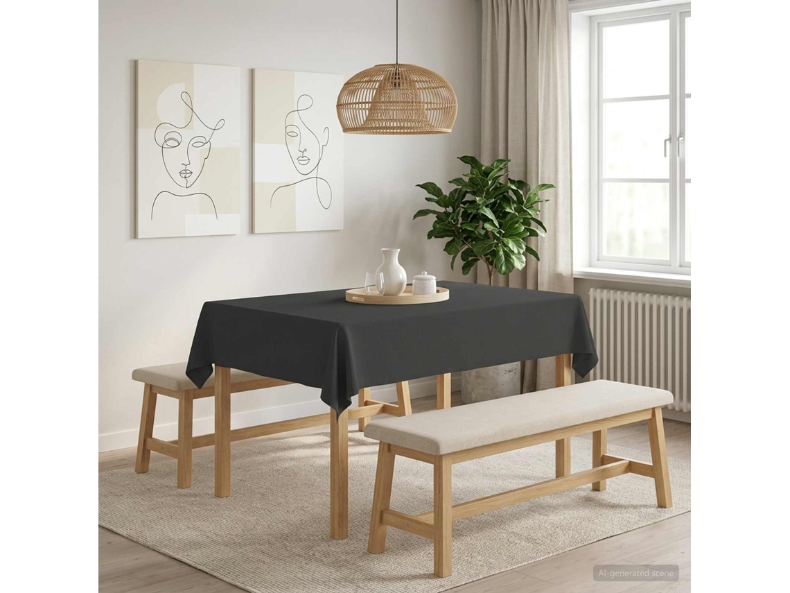 Vidaxl Toalha De Mesa Retangular Cinzento-escuro 140 X 160 Cm