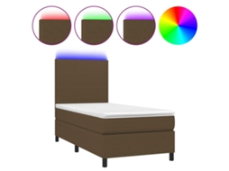 Box Spring Bed, Box Spring Beds Vidaxl Marrom Tecido (90 X 190 Cm)