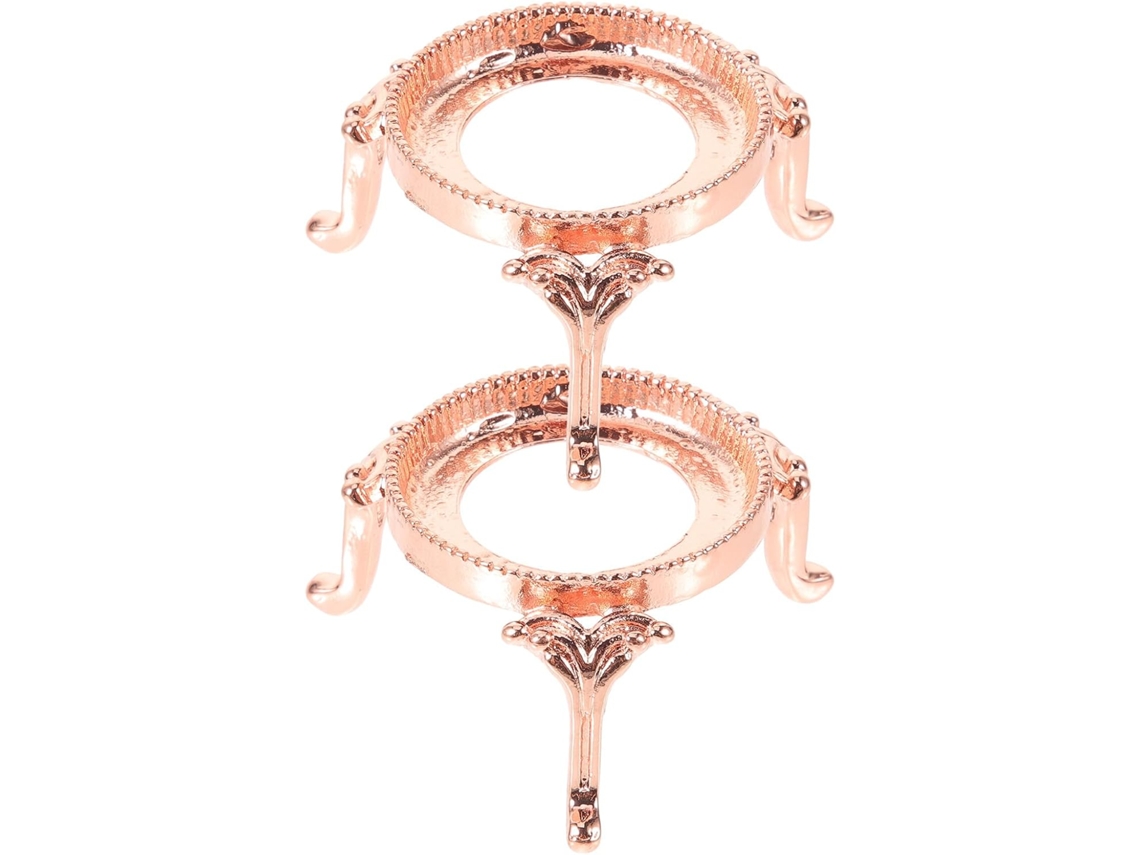 Suporte De Mesa Decorativo Grande Com Esferas Cristal Em Metal Dourado Rosê, Base Grande Para Decoração, Conjunto De 2 Suportes