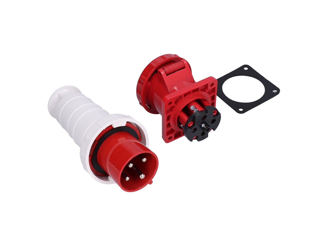 Laxiscreed Plug E Tomada Industrial 4 Pinos Trifásicos À Prova De Água Para Uso Profissional