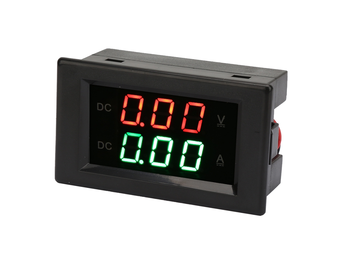 Yb4835va Medidor De Voltaje Y Amperaje Dc 0~100v 20a Doble Display Integrado