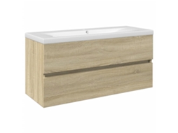 Conjunto de 2 Móveis de WC Cerâmica e Madeira MAISON EXCLUSIVE