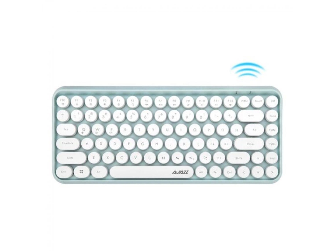 Teclado Sem Fio 308i Dual Mode, Bluetooth, Teclado Circular De 84 Teclas Para Ios | Teclado Everley891 (verde)