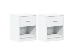 Mesas de Cabeceira 2 Pcs com Gaveta 40x34x50 Cm Branco MAISON EXCLUSIVE