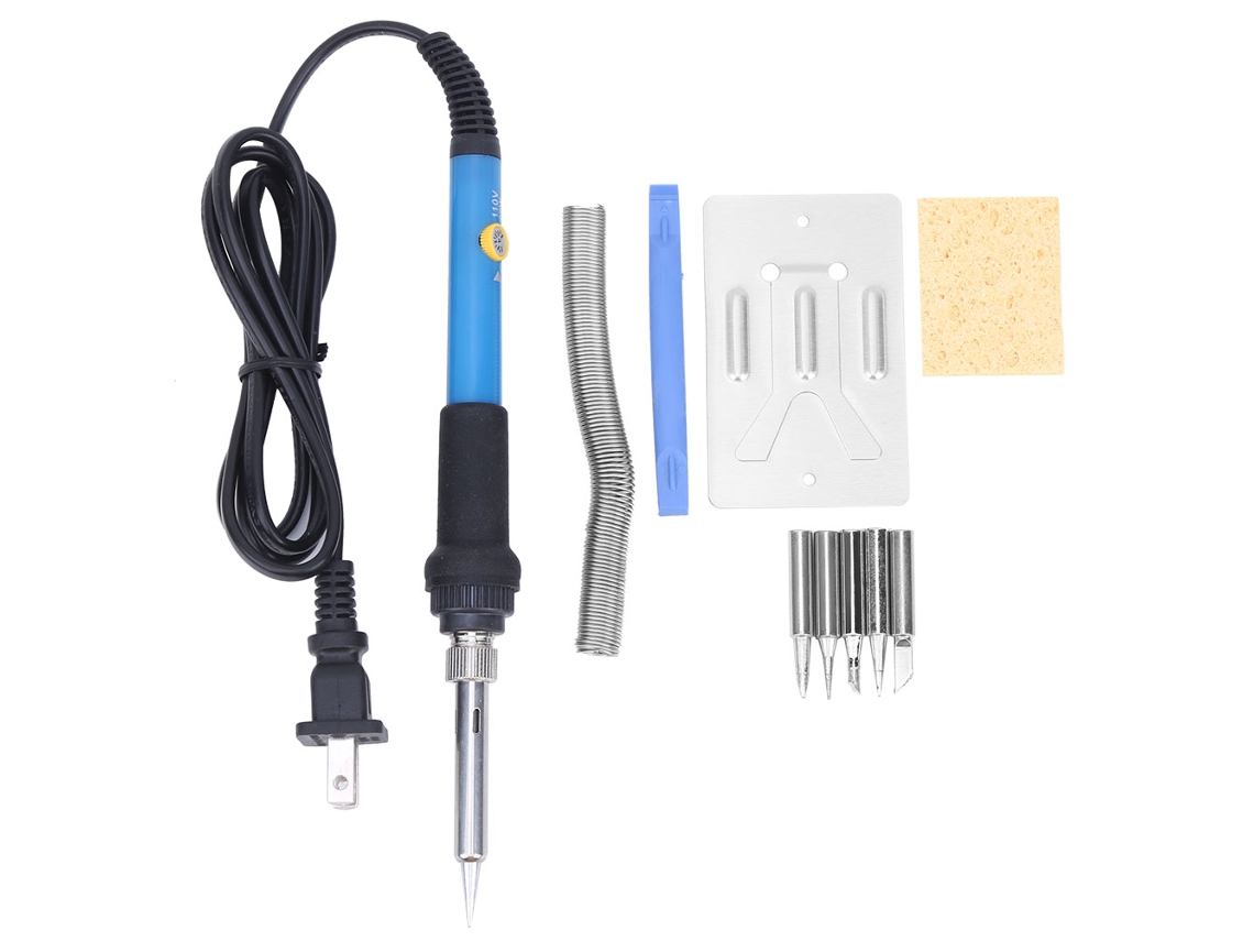 Conjunto de soldador elétrico com termostato ajustável de 60w para suprimentos industriais | S/MARCA