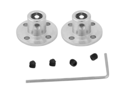 Acoplamento de flange rígido M3, 2 peças, diâmetro interno de 6 mm, diâmetro externo de 10 mm, acoplamento para eixo de motor, com chave hexagonal e parafusos.